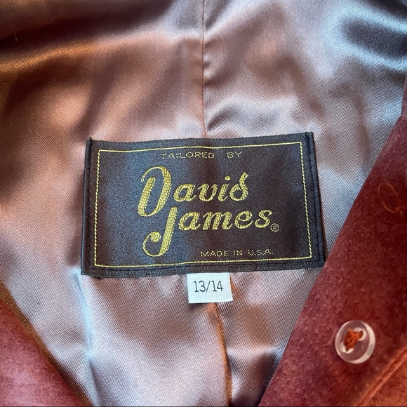 DAVID JAMES Vintage Leather Fringe Jacket SZ 13/14 - Picture 3 of 14